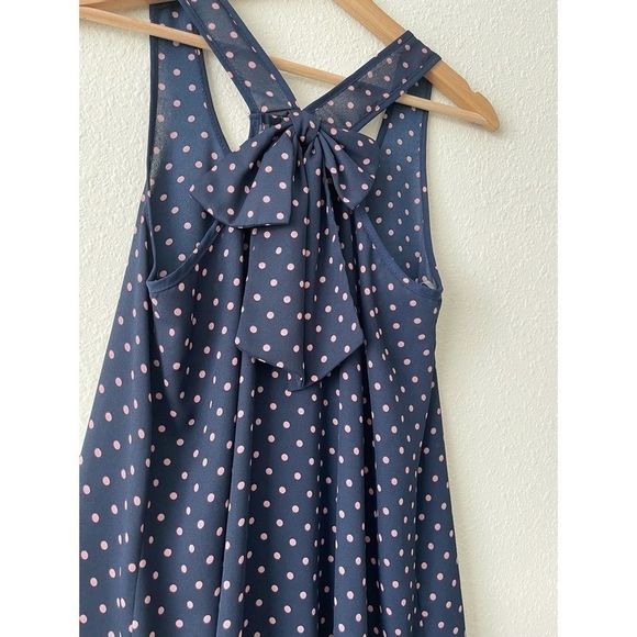 P.S Kate Navy/Pink Polka Blouse With Bow - Picture 5 of 6